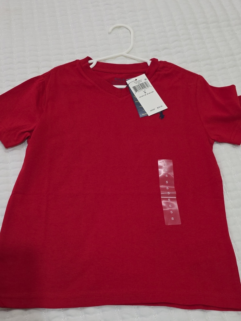 Polo by Ralph Lauren Boys Red V-Neck Tee